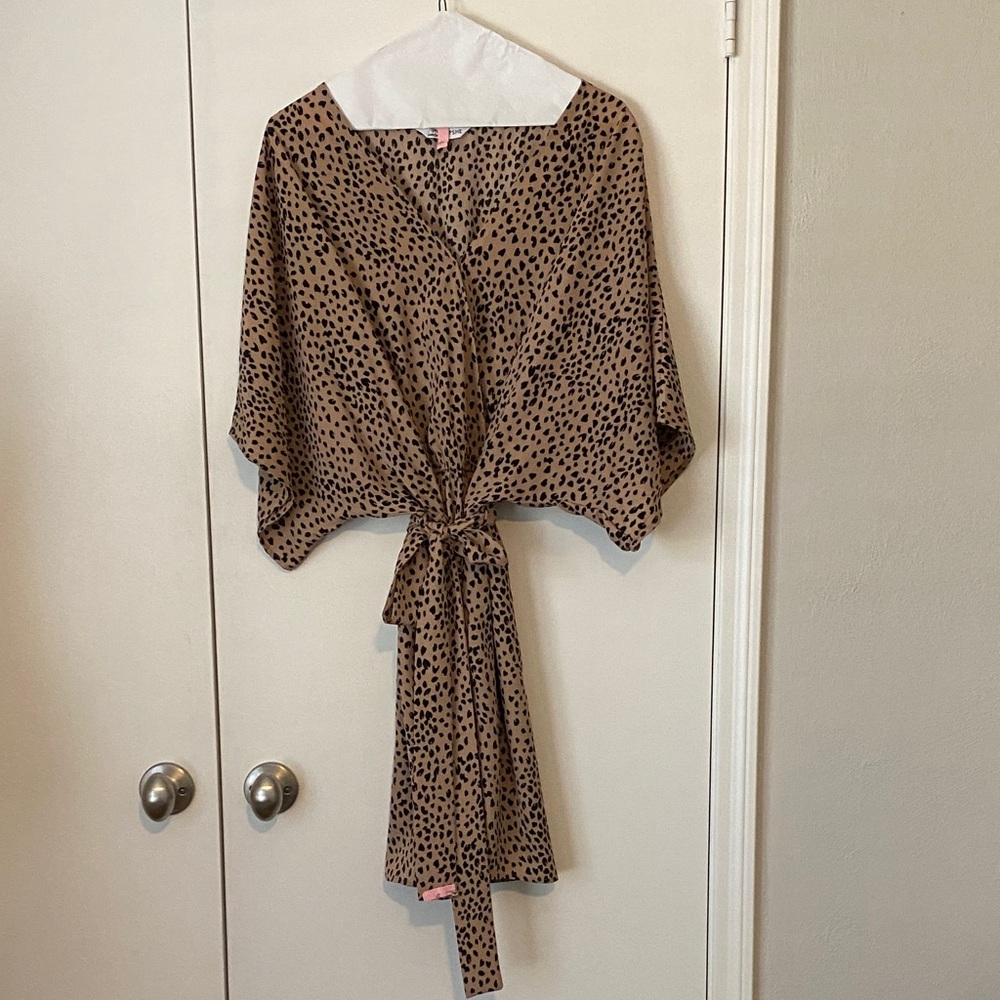 Leopard Print Tie-Front Romper